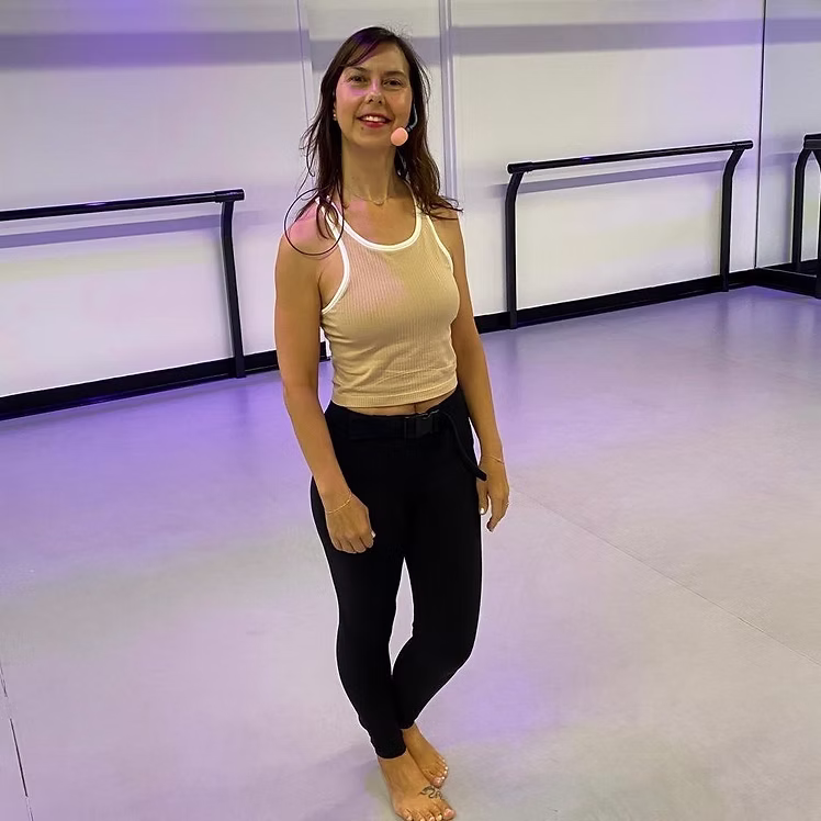 Group yoga practice during continuing education workshop